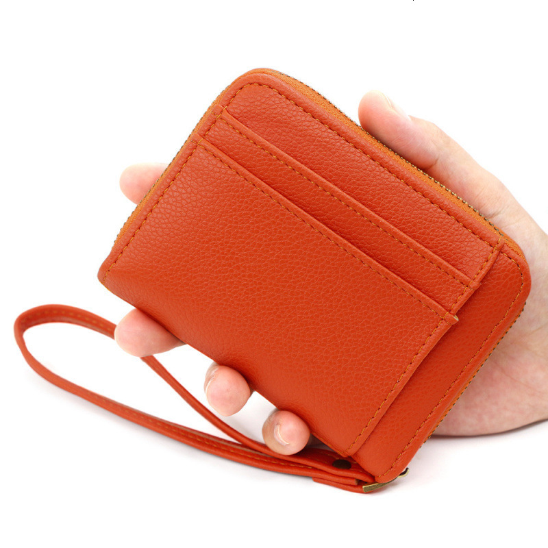New Lychee Pattern Zipper Coin Purse For Women, Short Mini Wallet, Card Holder, Coin And Key Luxury Bag Organizer, Money Clip
