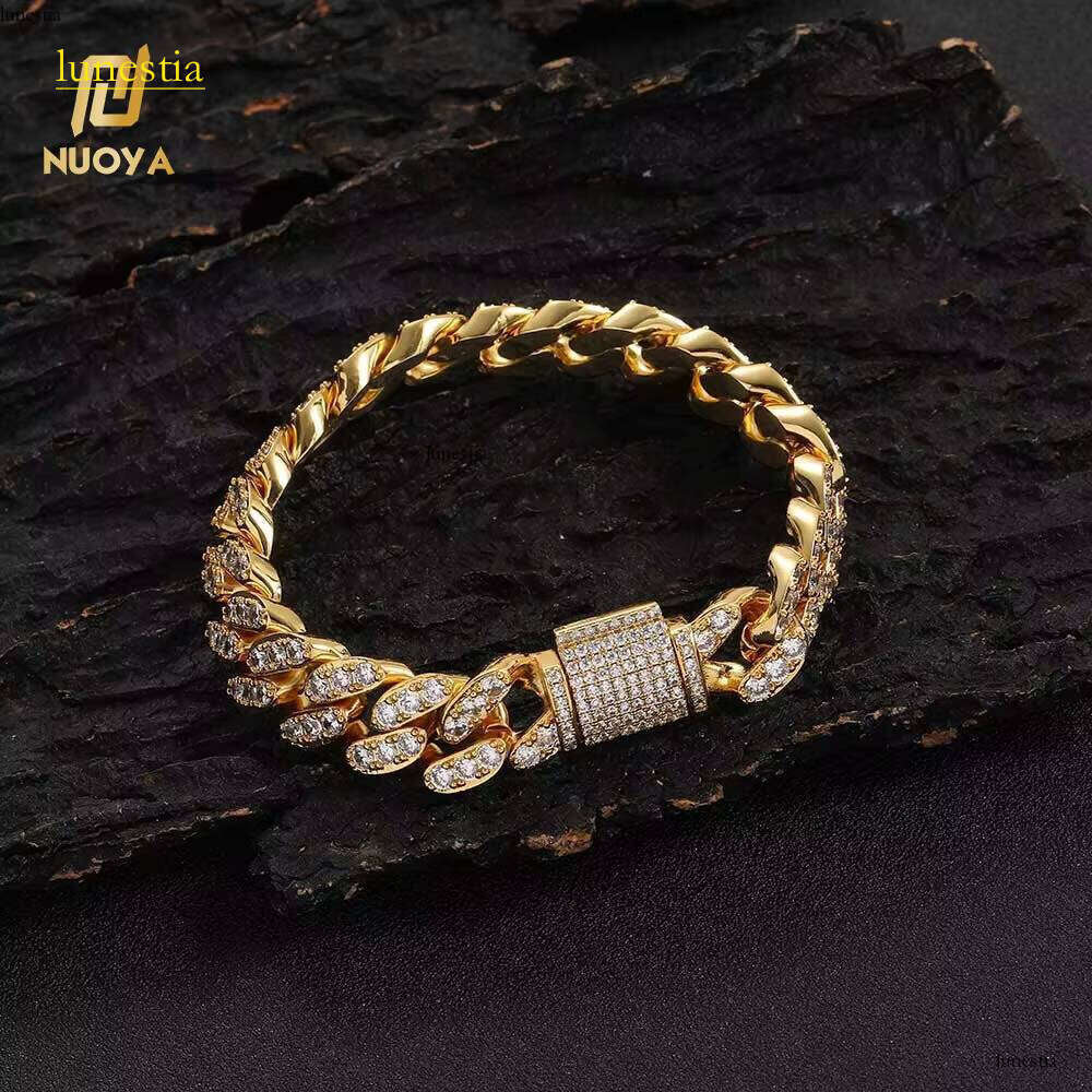 Hip-Hop Jewelry Pulseras Para Mujeres Bling Out CZ Bracelet Bangles Dia Iced Bracelets
