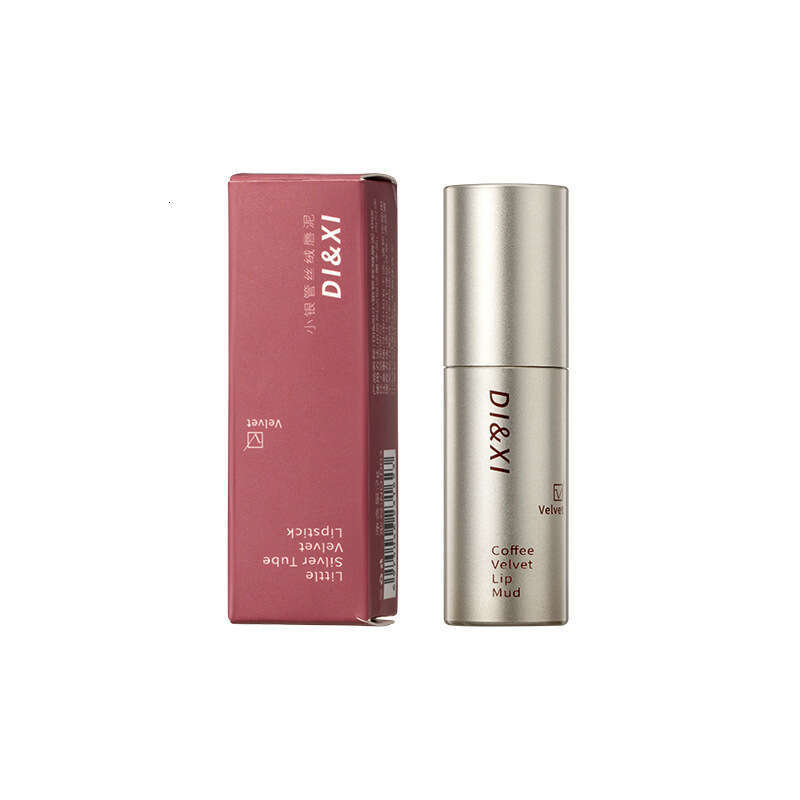 DIXI Small Silver Tube Glaze Velvet Matte Lip Mud Long-lasting Color Whitening Not Easy To Stick Cup Lipstick Makeup Free shipping