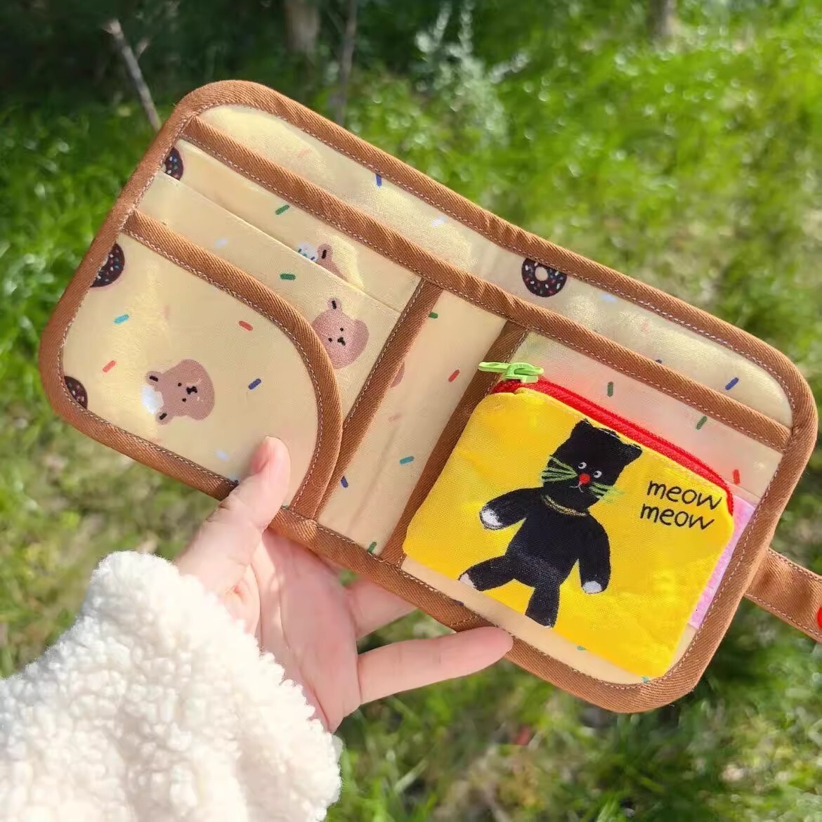 Cute Cartoon Bear Wallet Versatile Large Capacity Coin Storage Multi-layer Bag ddmymoon