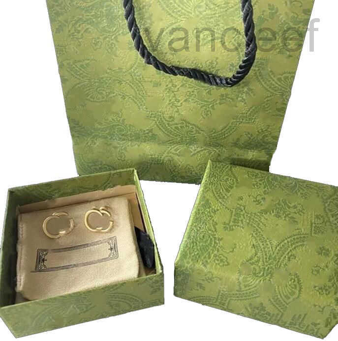 Designer 14K Gold Stud Earrings Designer For Women Hoop Earrings Stud Letter Earrings Jewelry With Box Set Valentine Day Gift Engagement