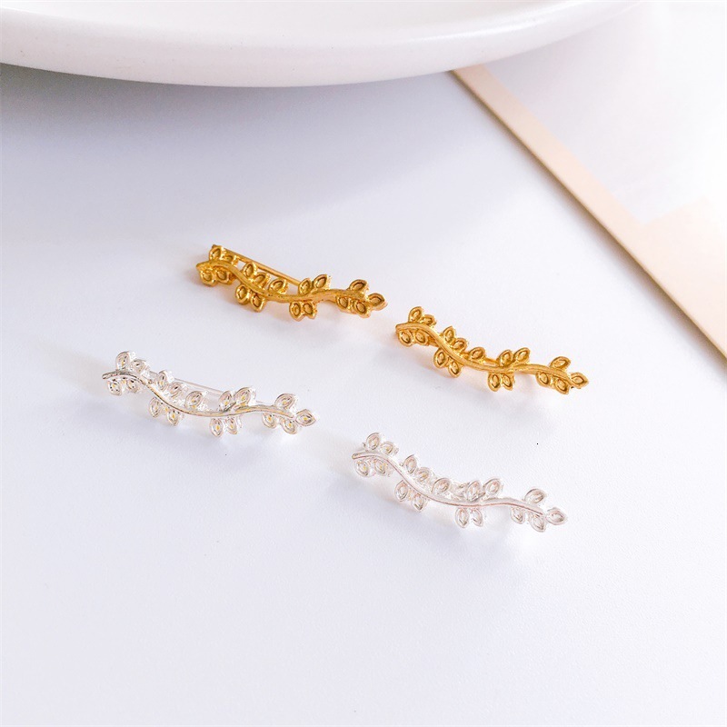 New Natural Trend Multi-Layer Earrings Curved Branch Leaf Ear Jewelry