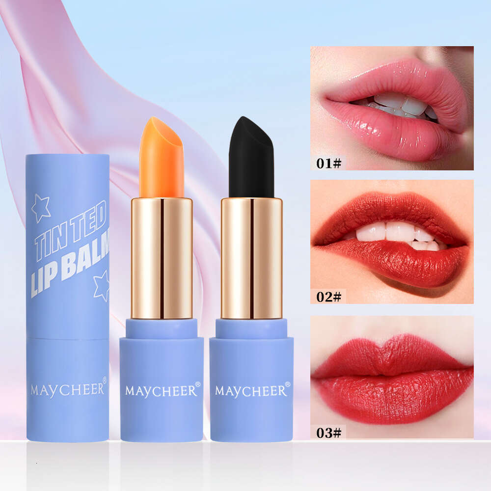 English Version MAYCHEER Color-Changing Lipstick Black Lip Balm Moisturizing Hydrating Natural Look Whitening Free shipping Free shipping