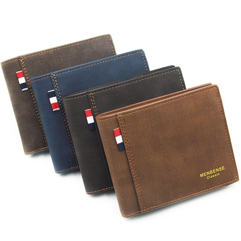 New Matte Men's Wallet Short Large Capacity Fashion Retro Business Luxury Bag Wallet Direct Supply From Manufacturer