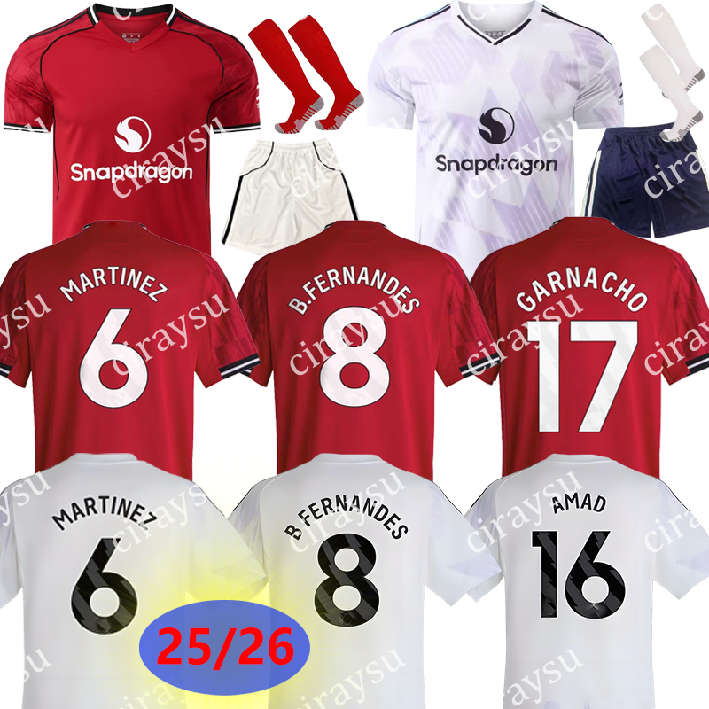 2025 2026 Player Fans Home MAINOO ZIRKZEE soccer jersey B. FERNANDES GARNACHO HOJLUN 25 26 MOUNT MAZRAOUI UGARTE AMAD YORO DALOT football shirt men and kids set uniform