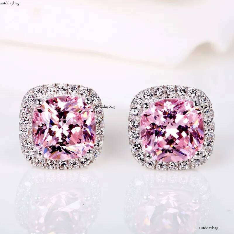 1CT New Arrival Hot Sale Sparkling Jewelry Real Sterling Sier Three Color 5A Cubic Zircon Popular CZ Dia Women Stud Earring