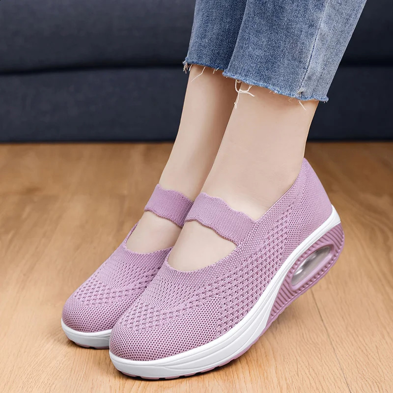 Summer Comfort Casual Womens Shoes Fashion Soft Sole Breathable Hollow Out Flat Shoes for Women Zapatos De Mujer 250805