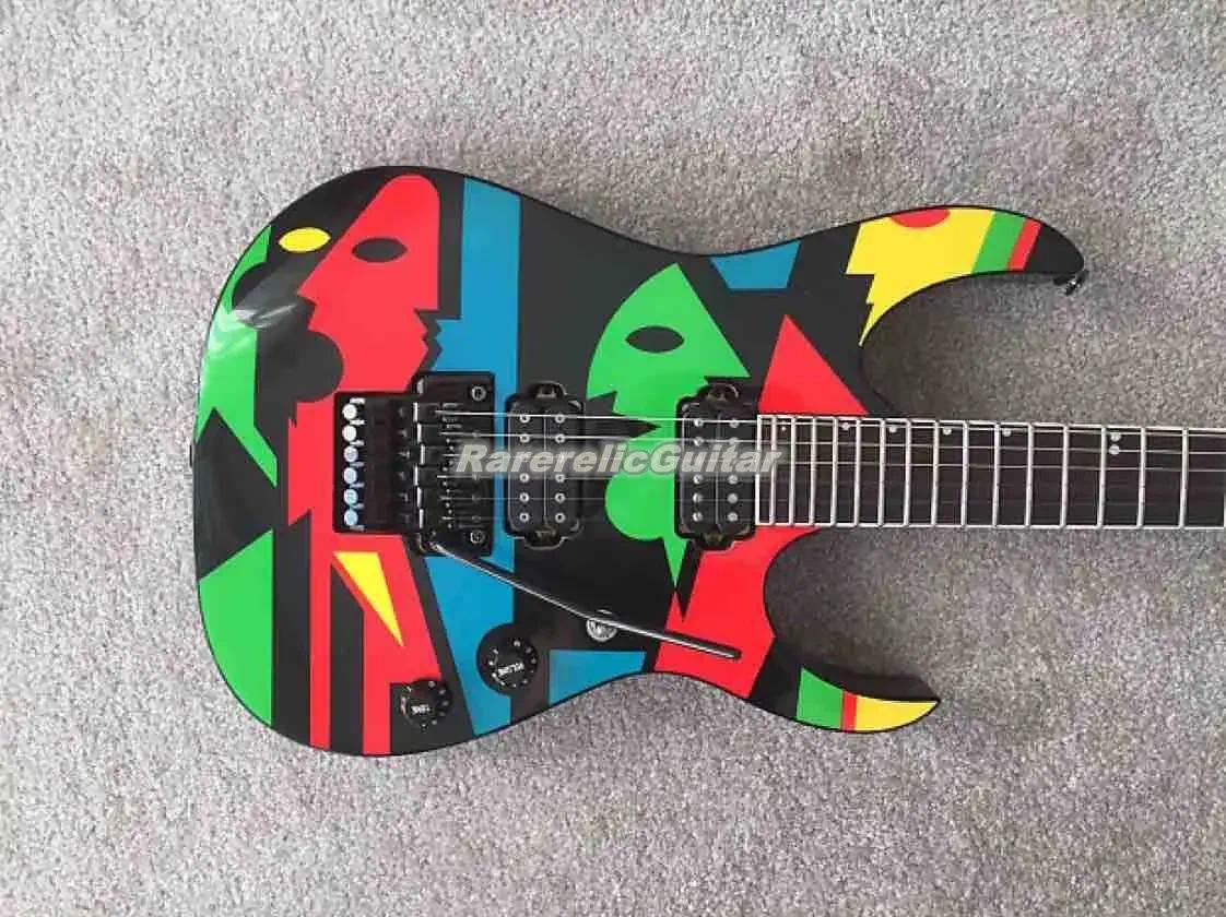 Rare In Stock JPM 100 P1 John Electric Guitar Multi Color Floyd Rose Tremolo Bridge Locking Nut Black Hardware Maple Neck 2