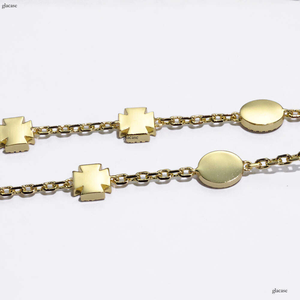 Opal Cross Trendy Jewelry Hip-Hop Accessories Versatile High-End Moissanite chain Necklace