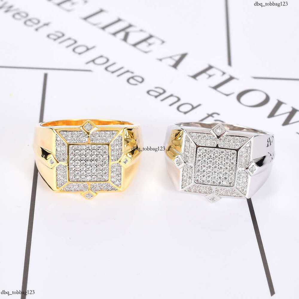 Hip Hop Men's AAA High-end Zircon Personality Creative Bling Ring for Men