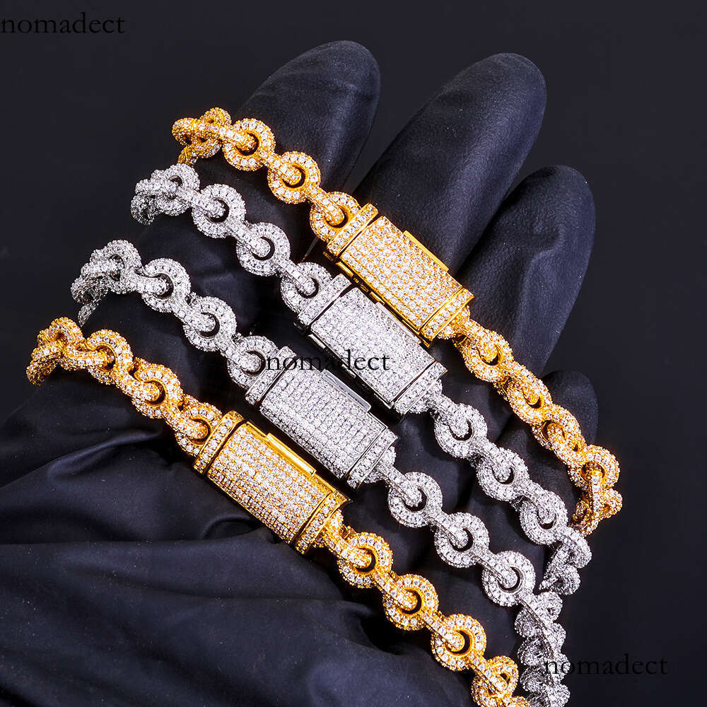 Hip-Hop Iced Out VVS Full Dia Moissanite Necklace High-Quality Light 0-Chain Men's Jewelry