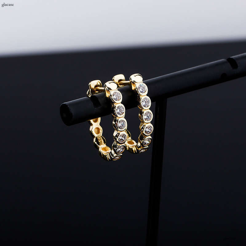 INS Hip-Hop Sier Oval Bubble Zircon Earrings for Women, Unique Fashion Simple Ear Accessories