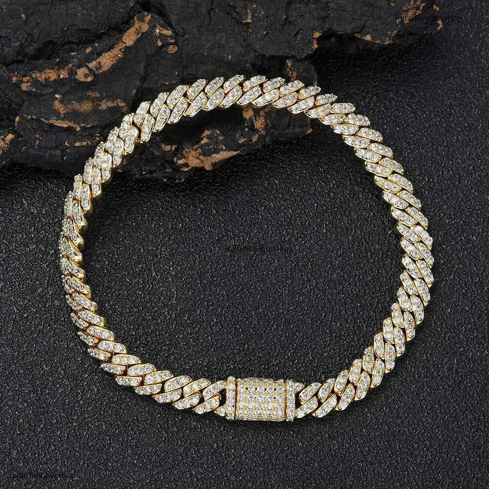 Hip Hop 6mm Single Row Full Zircon Cuban High-end Accessories Men's Bracelet Jewelry