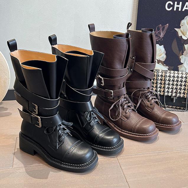 hot Free delivery designer woman cotton boots Fashionable thick soled Martin boots mid top boots slimming boots