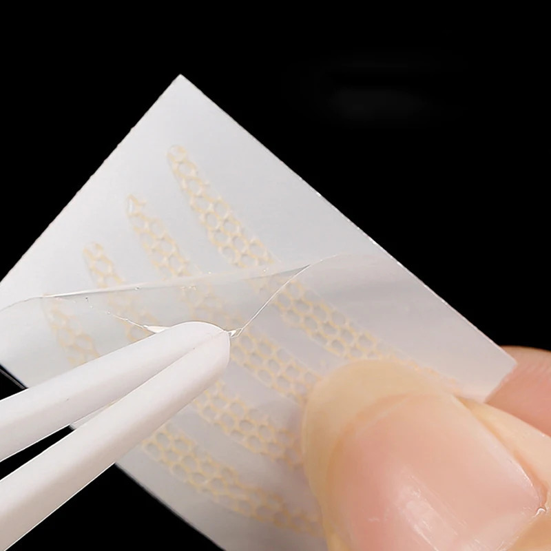 360pcs Transparent Grey Beige Big Eyes Invisible Lace Mesh Fiber Beauty Eye Patch Eyelid Double Eyelid Tape Sticker Makeup Tools 250807