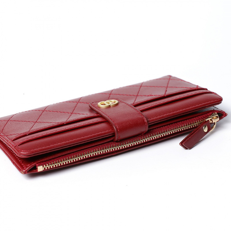 LENGRUI Buckle Vertical Women's Korean Style Multi-card Luxury Bag Slot Short Coin Purse Card Holder Small Wallet Zipper Fashion Handbag