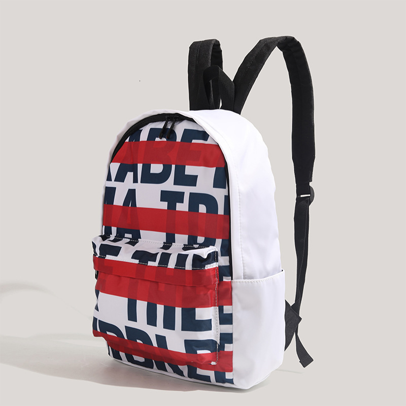 Large Capacity Unisex Backpack High School Students Durable Letter Print Laptop Bag ddmymoon
