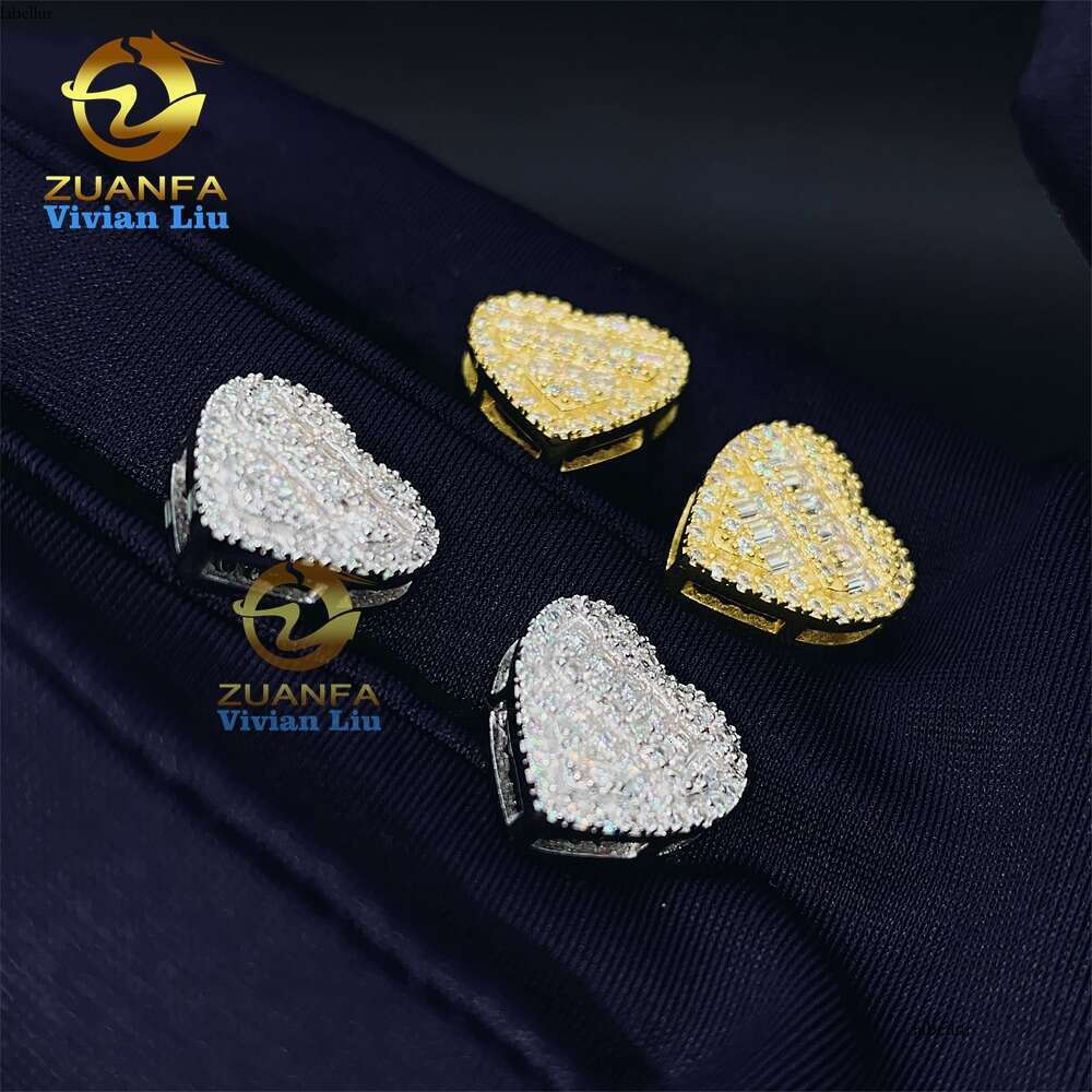 Wholesale Price Fine Jewelry Men High Quality Custom Vvs Moissanite Dia Sterg Sier Stud Earrings