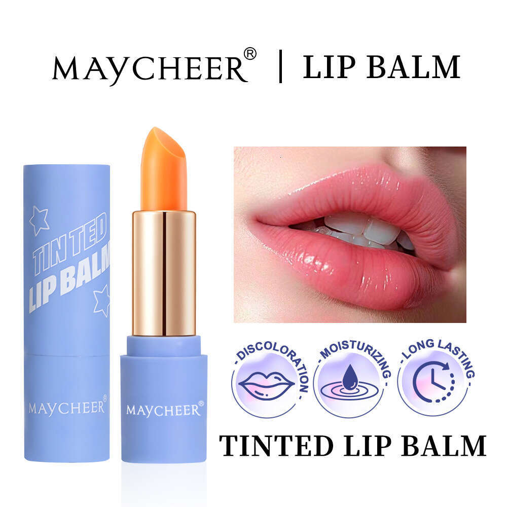English Version MAYCHEER Color-Changing Lipstick Black Lip Balm Moisturizing Hydrating Natural Look Whitening Free shipping Free shipping