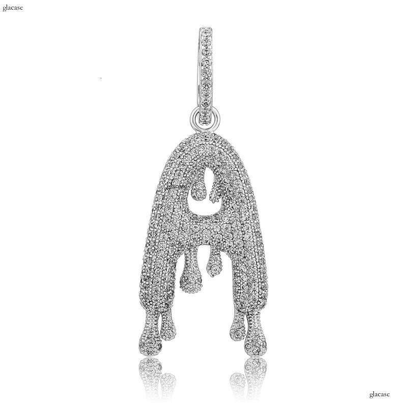 Street Style Zircon 26 English Letters Couple Hip-Hop Accessories Gold Australian Earrings