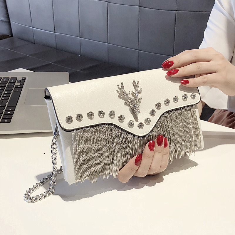 Free Shipping Designer Bag New Tassel Handbag For Women Korean Style Personality Fashionable Luxury Bag Elegant Clutch Bag For Women
