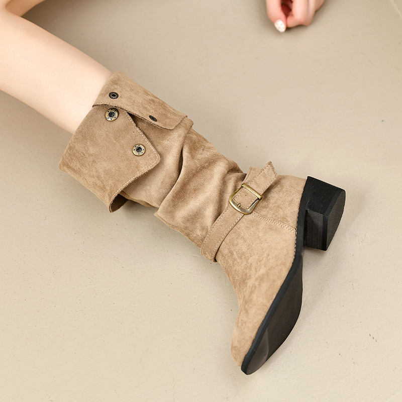 hot Free delivery designer woman boots Comfortable Martin boots middle boots wear resistant and anti slip daily boots