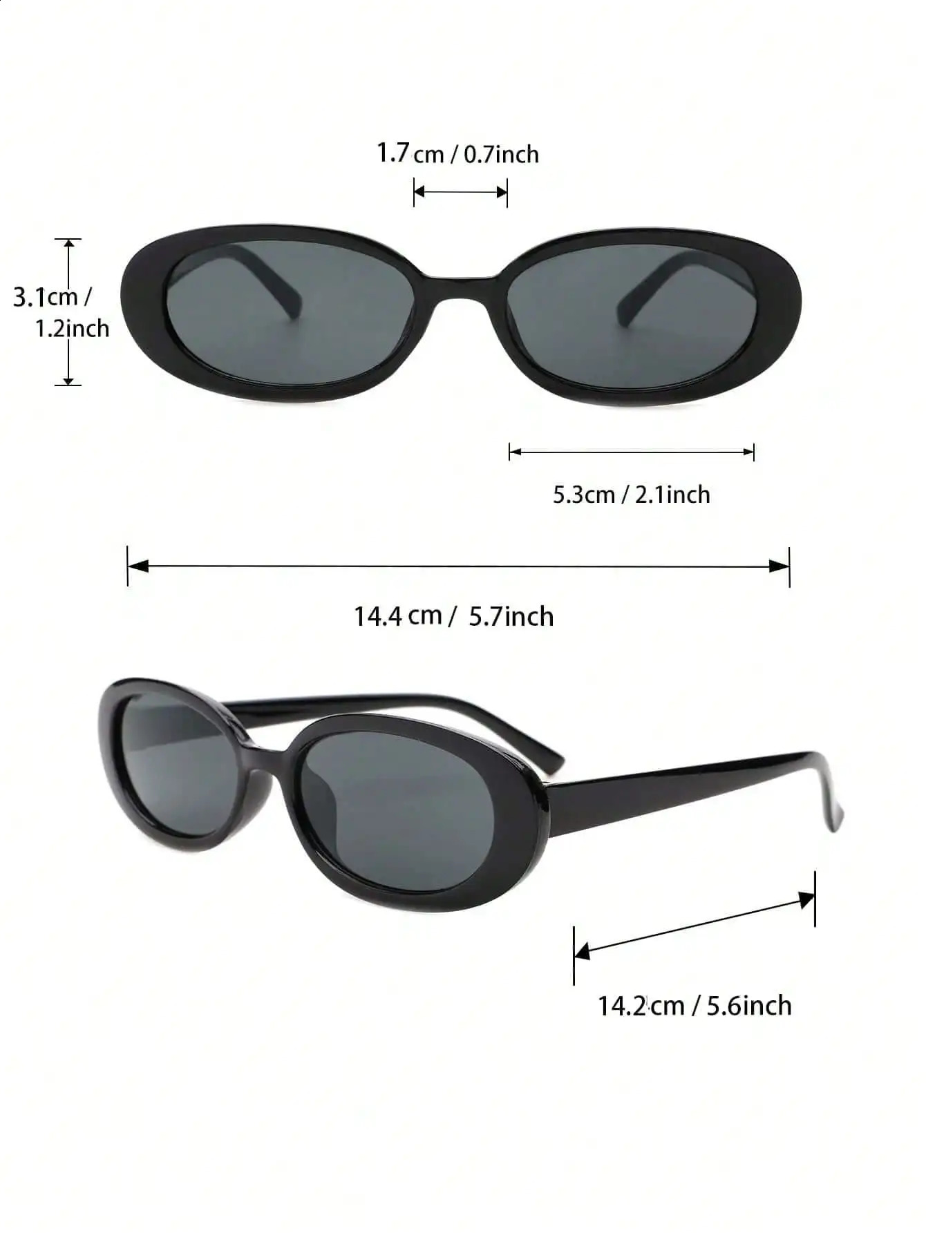 3PCS Unisex Cat Eye Round Square Plastic Frame Fashion Sunglasses For Outdoor Travel Hiking 250805