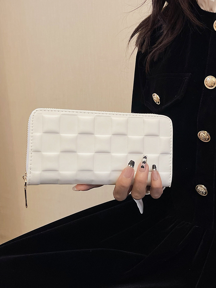 Wallet Women 2025 New Plaid Zipper Long Coin Purse Large Capacity Designer Bag Simple Clutch Cross-border Luxury Bag Card Holder