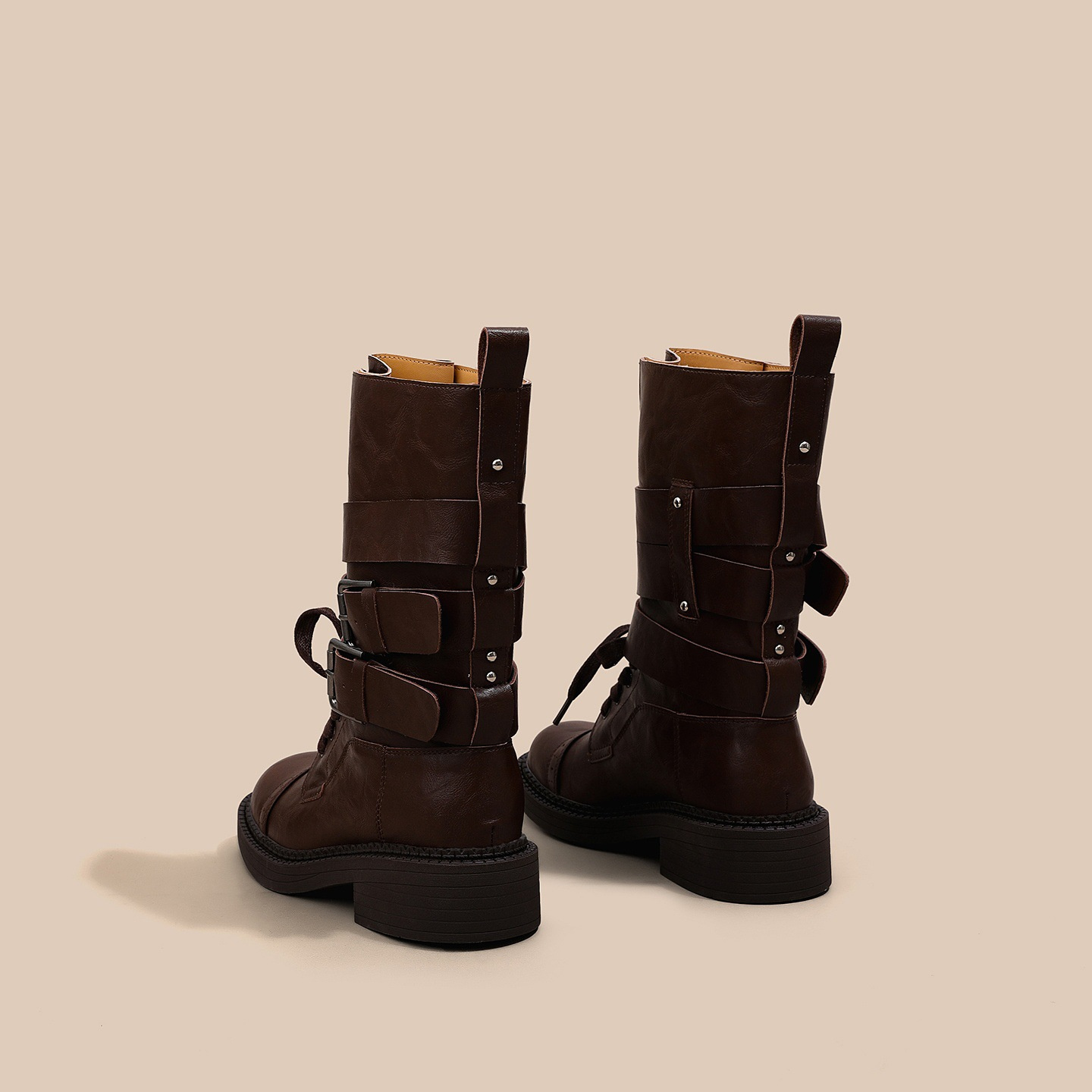 hot Free delivery designer woman cotton boots Fashionable thick soled Martin boots mid top boots slimming boots
