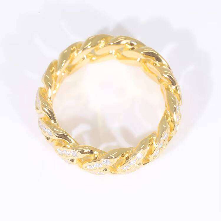 Sterling Sier Custom Round Ring Fine Jewelry Dia Setting VVS Moissanite Hip Hop Rings