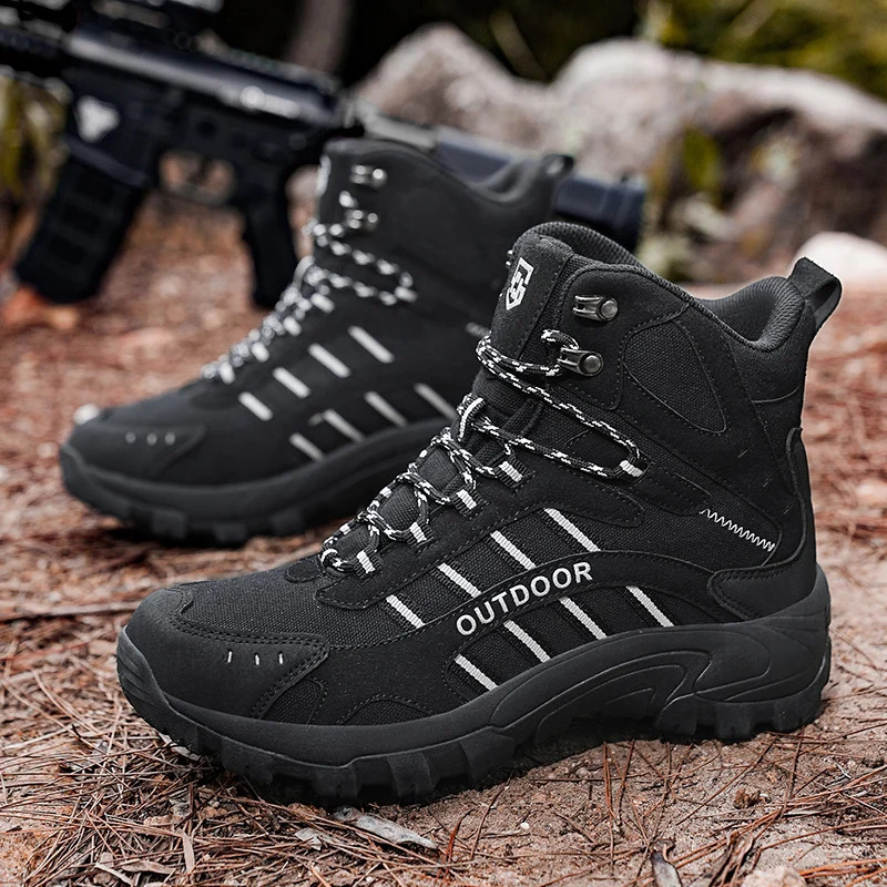 Summer High-Quality Large Size Sandproof High-Top Outdoor Hiking Shoes Lightweight Couple Style Breathable Comfortable 250805