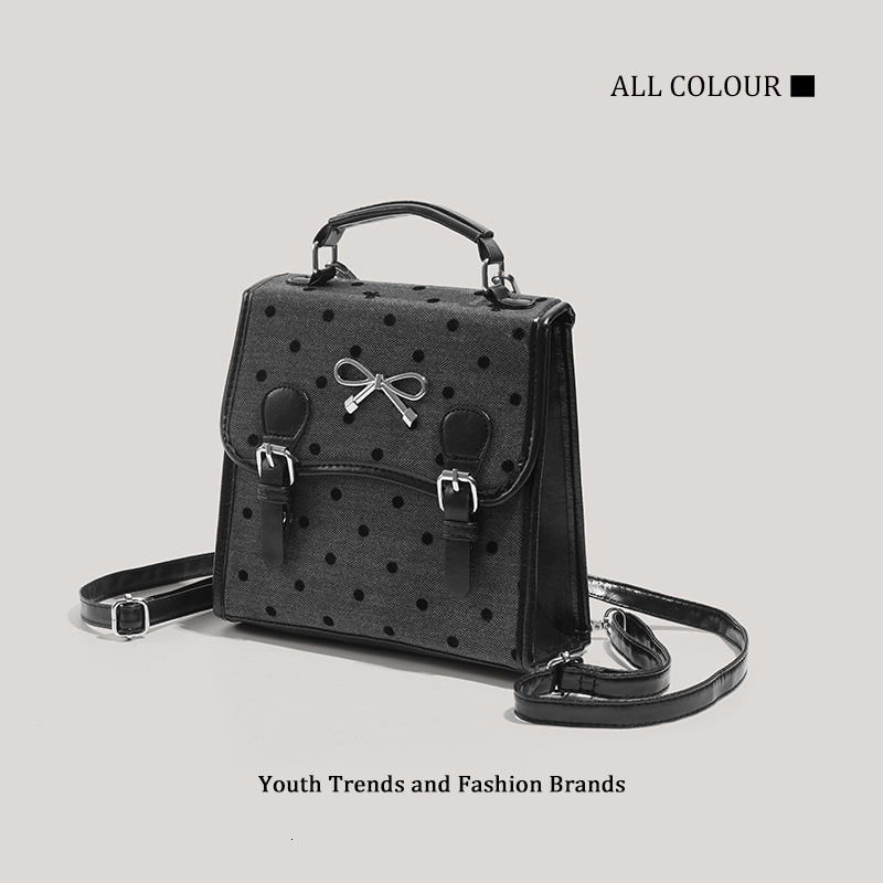 Academy Style Sail Dot Fabric Backpack 2025 New Korean Versatile Travel Casual Bag for Women ddmymoon