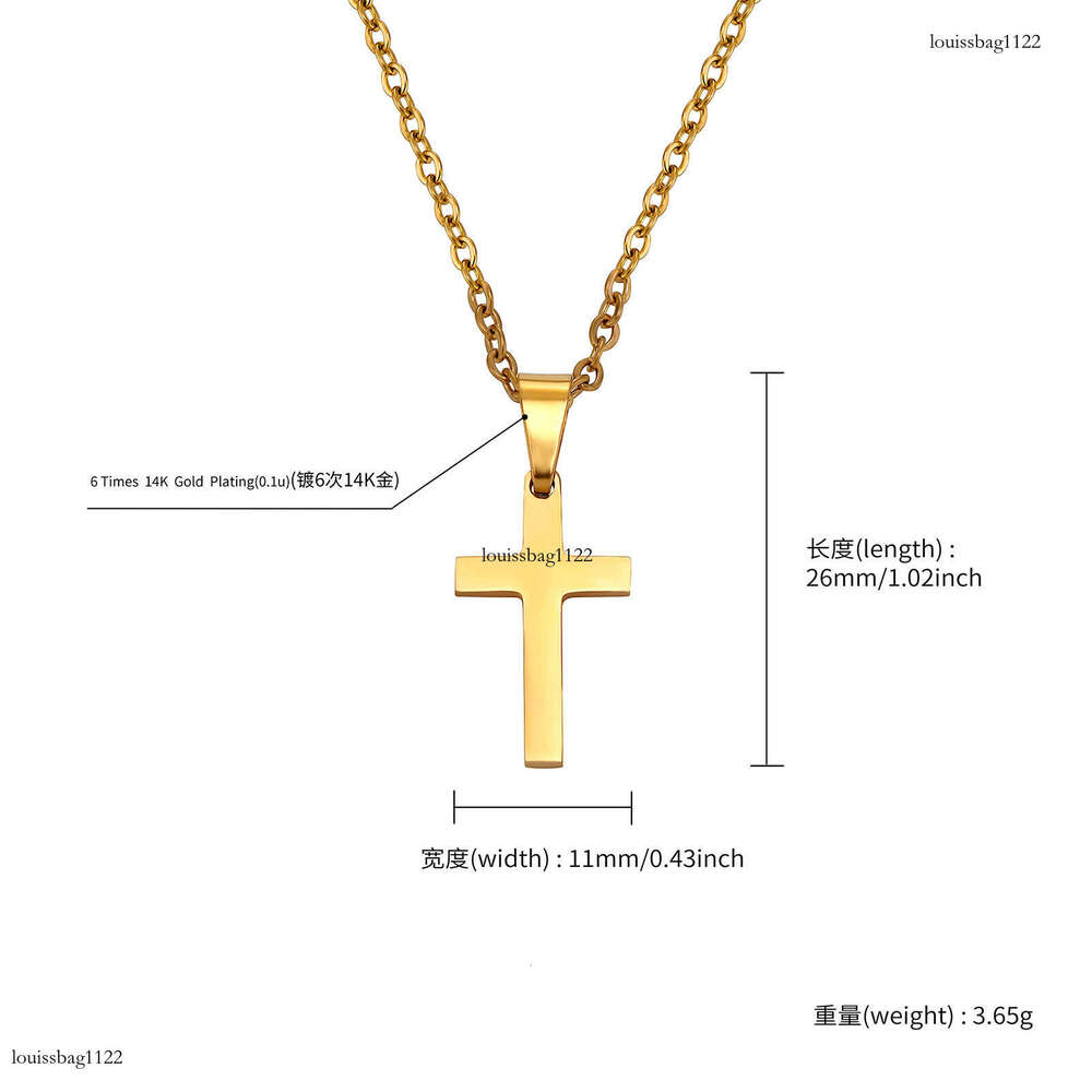 Hip-Hop Style Hot-Selling Titanium Cross Pendant for Men and Women Sterling Silver Moissanite chain Chain Gold