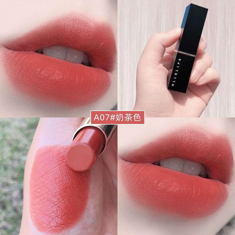 HLLR Black Gold Tube Matte Finish Long-lasting Lip Gloss Student Moisturizing Lipstick Makeup Free shipping Free shipping