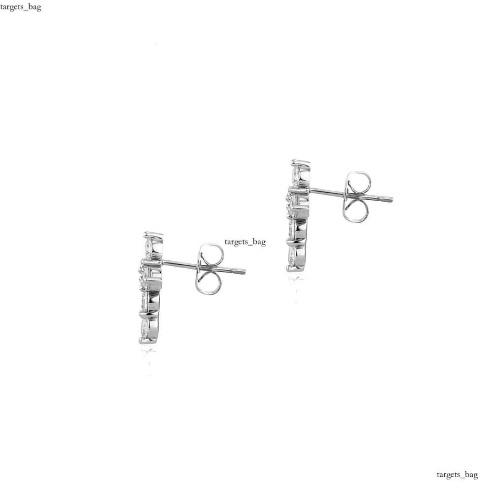 New Simple Cross Hip-Hop Zircon Earrings Jewelry Unisex