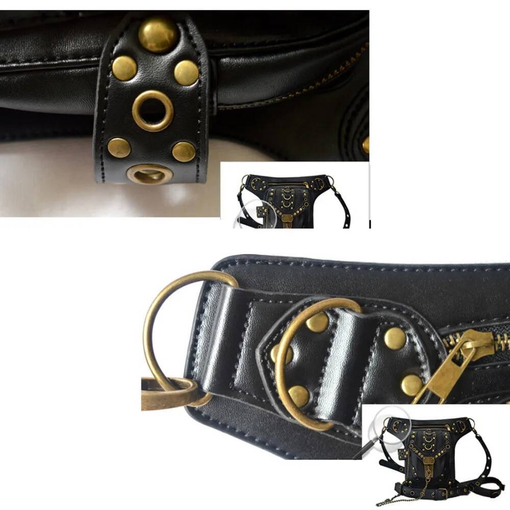 Steampunk Waist Leg Women Men Victorian Style Holster Bag Motorcycle Thigh Hip Belt Packs Messenger Shoulder Bags