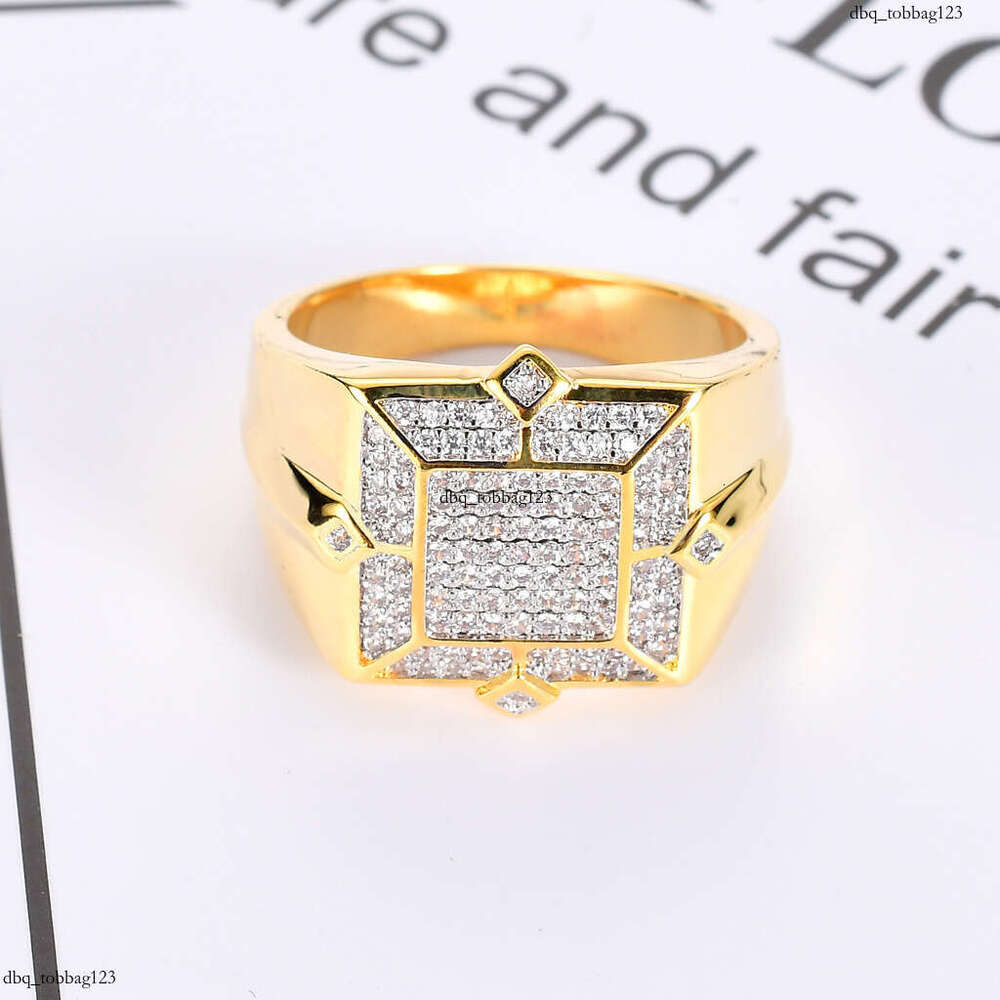 Hip Hop Men's AAA High-end Zircon Personality Creative Bling Ring for Men