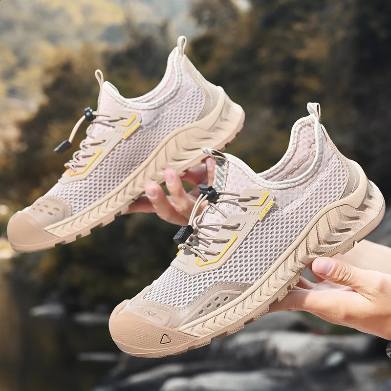 Summer Waterproof Mens Hiking Shoes Camping Running Jogging Shoes Breathable Sports Training Shoes Womens Sneakers. 250805