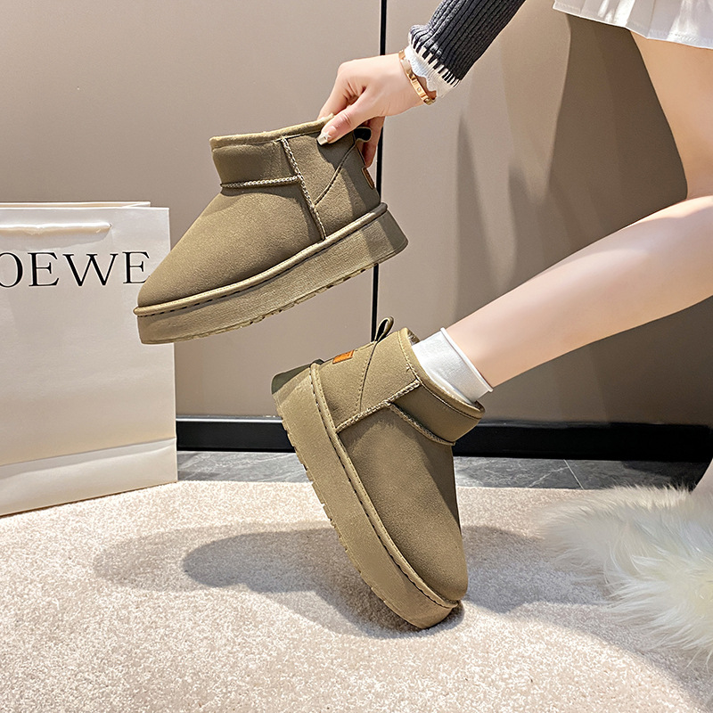 hot Free delivery designer woman boots Snow boots with short sleeves and plush insulation anti slip cotton boots