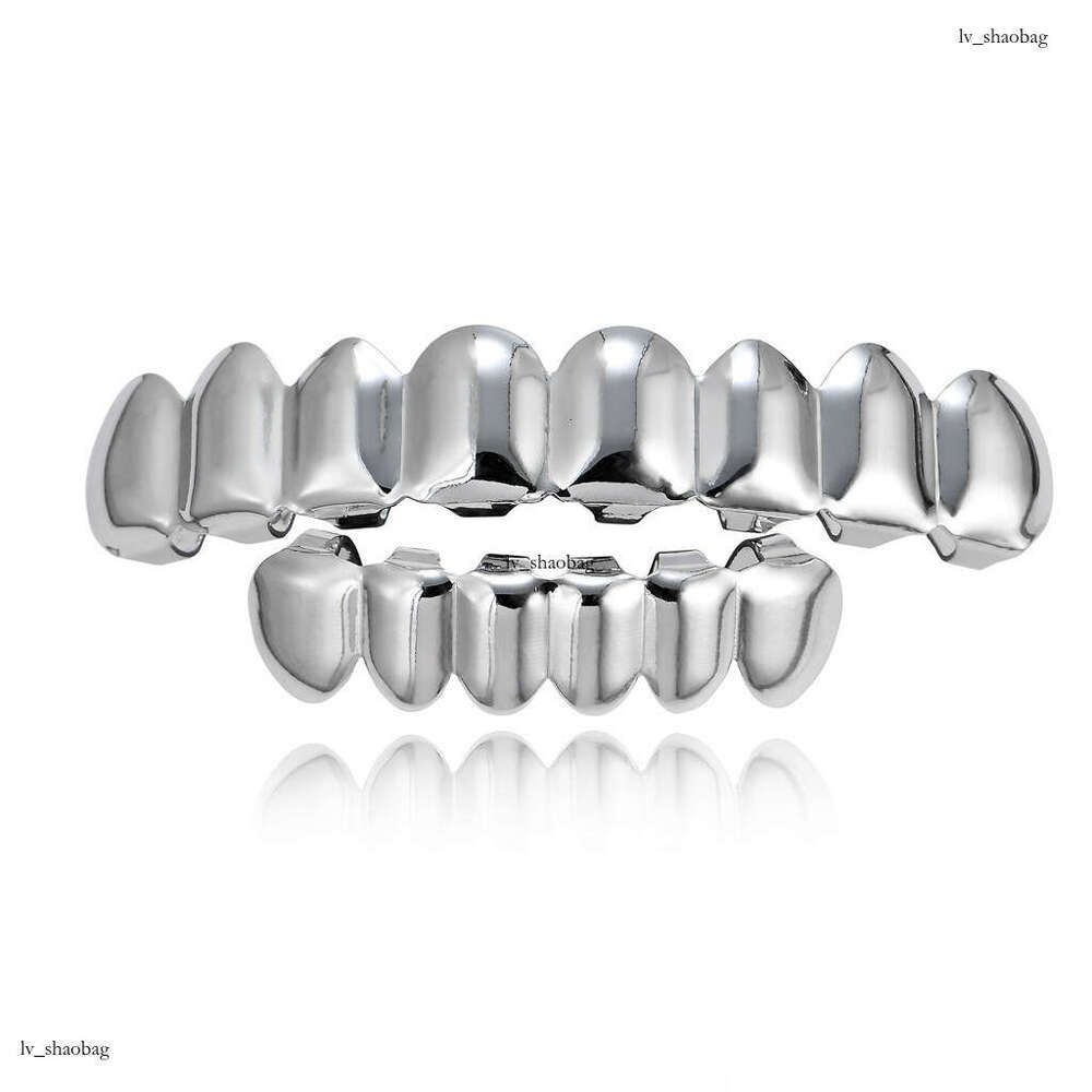 Hip Hop Plated 8 Gold Halloween Teeth Grillz Accessories