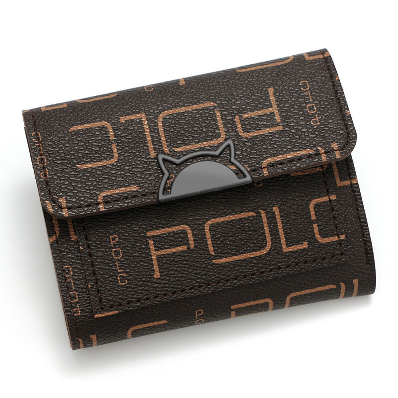 Trendy Letter Print Women's Short Wallet Large Capacity Multi-card Slot Luxury Bag Coin Purse ID Holder Women's Wallet Wholesale