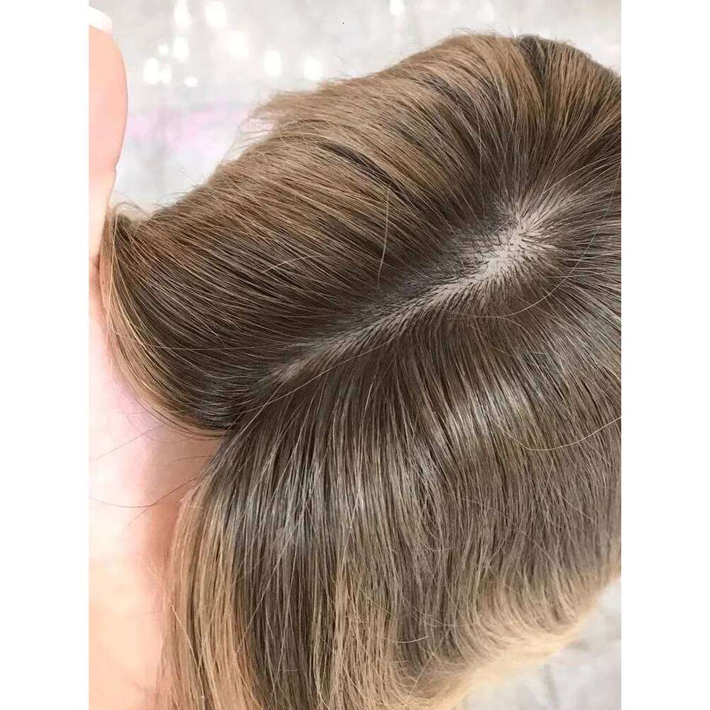 Natural Synthetic Wig Dark Root HairLine Highlights Straight Hight Density Pre plucked Cosplay For Women Daily Party Use