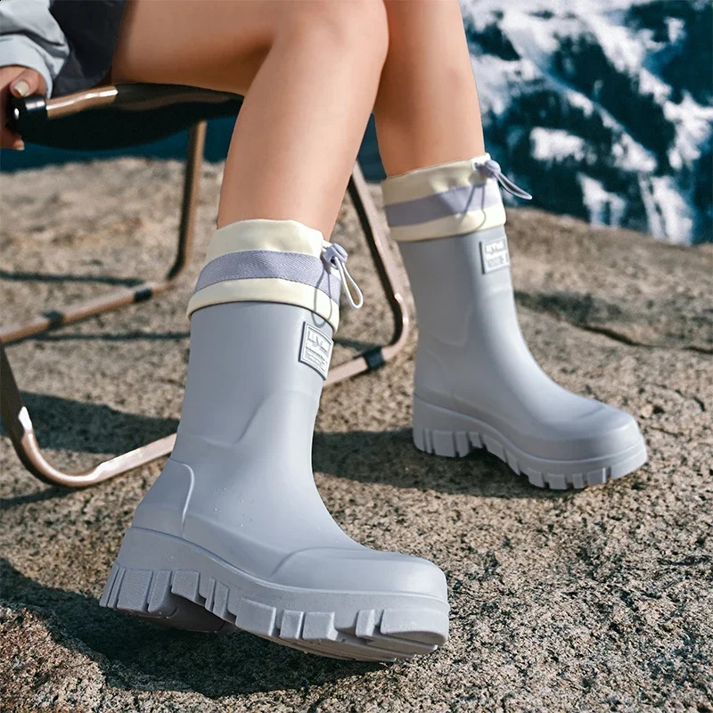 Family-sized Waterproof Non-slip Rain Boots for Outdoor Activities Matching s for Adults Kids 250806