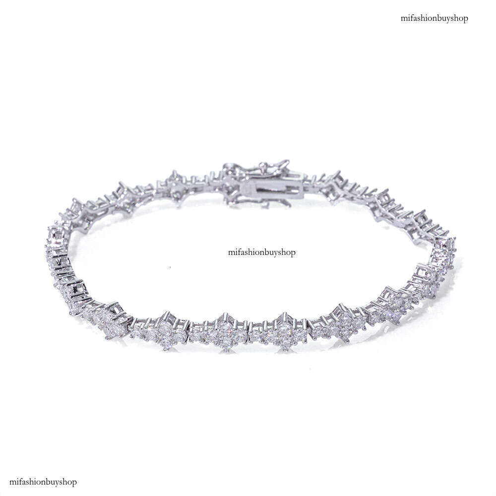 Hip Hop 6.5mm Buckle Airplane Tennis Chain Trendy Jewelry Bracelet Simple Versatile Accessory