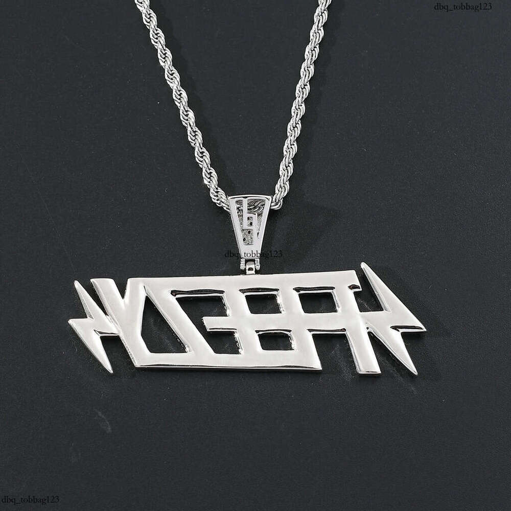 FEEZY Letter Moissanite chain Personality Hip-Hop Necklace Men's Pendant Accessory