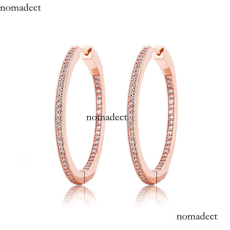 New Round Women's Micro Paved Full Zircon Hip-Hop Versatile Earrings