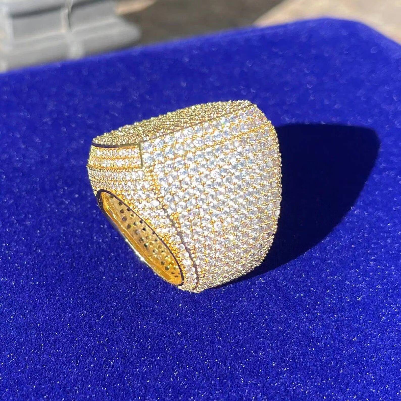 Hip Hop Iced Out VVS Lab Grown 10K 14K 18K Gold Full Diamond Round Champion Ring Luxury Custom Jewelry Mens Ring Trend