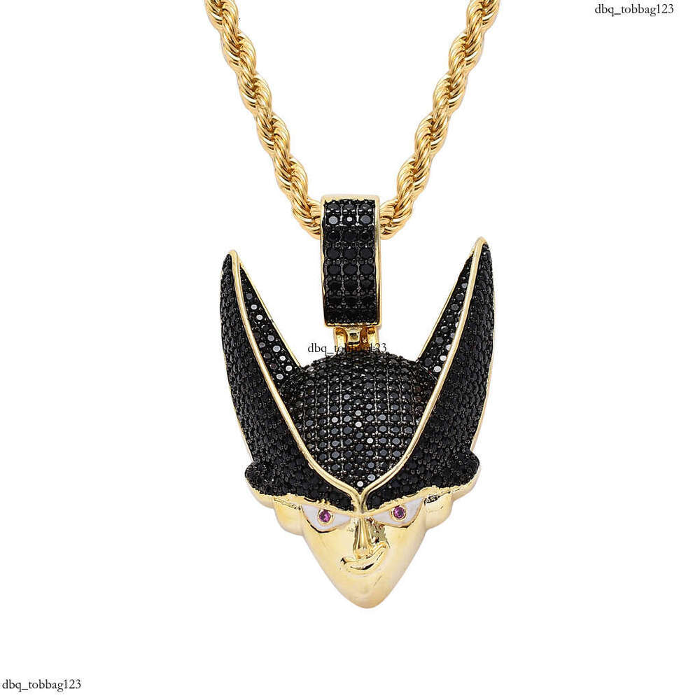 Hip Hop Accessories Dragon Ball Cell Anime Character Pendant Micro Paved Moissanite chain Gold Trendy Street Necklace