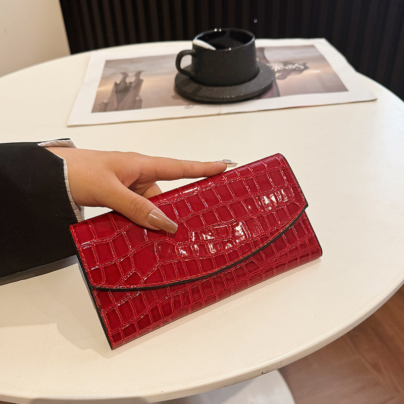 Cross-border Exclusive Women's Long Wallet Classic Stone Pattern Short Designer Bag Trendy Wallet Multi-card Slot Card Holder Luxury Bag