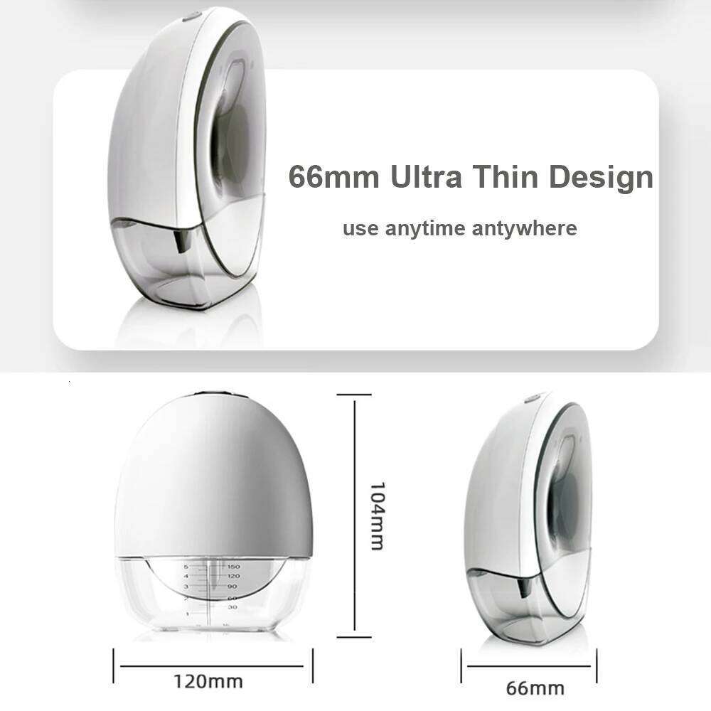 Portable Wearable Hands Free Electric Breast Pump with LED Screen for Breastfeeding 4 Modes 9Suction Level Low Noise
